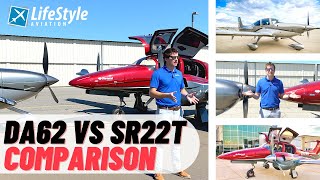 WHICH AIRPLANE IS BETTER  Cirrus SR22T vs Diamond DA62 Comparison [upl. by Hemetaf934]