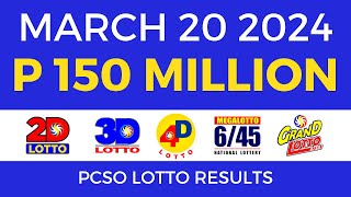 Lotto Result March 20 2024 9pm PCSO [upl. by Htebyram]