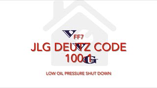 FF7 JLG code 437 Deutz 1001 low oil pressure shutdown [upl. by Jangro]