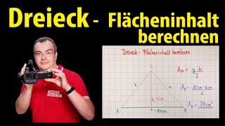 Dreieck  Flächeninhalt berechnen  Lehrerschmidt [upl. by Augusto200]