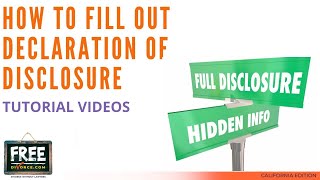 HOW TO FILL OUT DECLARATION OF DISCLOSURE DIVORCE FORMS CALIF  VIDEO 10 2021 [upl. by Eerehc]