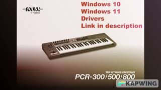 EDIROL PCR300500800 Windows 10 and Windows 11 Drivers [upl. by Alexandro847]