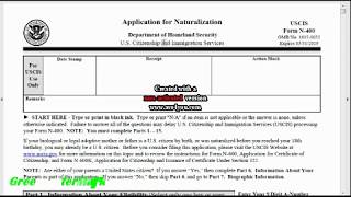 USCIS Form N 400 [upl. by Felicidad]