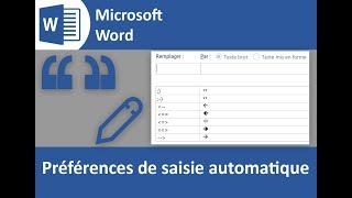 Guillemets anglais et préférences de frappe dans Word [upl. by Aipotu850]