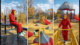 Playground Parkour Running and Climbing Pov [upl. by Negaet]