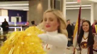 USC Trojan Marching Band surprise performance at LAX [upl. by Arual]