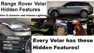 Range Rover Velar Hidden Features  Part 2 Exterior and Interior Lighting [upl. by Aicsile]