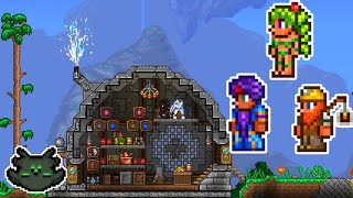 More NPC Themed Houses Demolitionist Dye Trader Dryad  Terraria [upl. by Arrekahs]