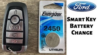 How to Replace A Ford Smart Key Battery  Expedition Edge Escape Explorer Remote Fob  Change Remove [upl. by Hgielhsa]