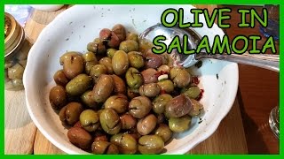 Olive verdi schiacciate o scacciate in salamoia alla siciliana  Le Ricette di Zio Roberto [upl. by Rennat]