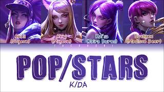 KDA  POPSTARS LYRICS ft GIDLE Madison Beer Jaira Burns Color Coded EngRomHan가사 [upl. by Derzon]