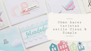 Cómo hacer tarjetas estilo Clean amp Simple [upl. by Dent]