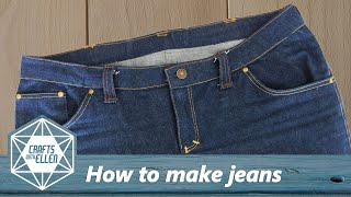 How to make jeans  Sewing tutorial [upl. by Ainatnas712]