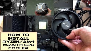 How to install a RyzenAM4 amp AM5 Wraith CPU Cooler [upl. by Aysa]