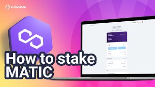 How to stake Polygon MATIC crypto guide  Exodus Tutorial [upl. by Htebsle]