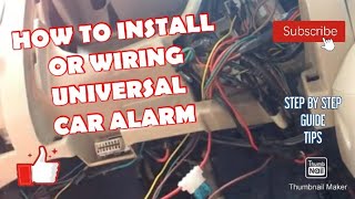 HOW TO INSTALL UNIVERSAL CAR ALARM [upl. by Nevah]