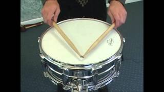 DPM  1  Beginning Snare Drum Lessons Grip and Basic Strokes [upl. by Nawj532]