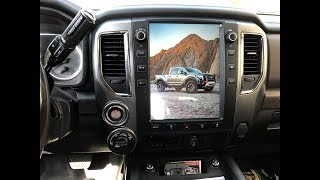 Install and demo 121 inch PX6 sixcore vertical screen head unit for 2016  2019 Nissan Titan XD [upl. by Odnama]