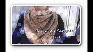 Tutorial pañuelo triangular fácil [upl. by Ressan]