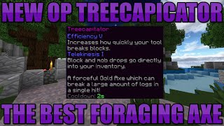 New OP Treecapitator  The Best Foraging Axe  Hypixel SkyBlock [upl. by Malchus]