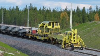 Worlds largest track layer in 2011  Plasser amp Theurer SVM1000 Infranord at Haparandabanan Sweden [upl. by Eizus400]