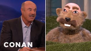 Dr Phil McGraw Vs Punxatawney Dr Phil  CONAN on TBS [upl. by Sikras]