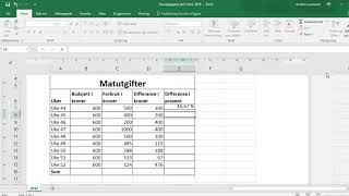 Regne ut prosent i Excel [upl. by Anaele]