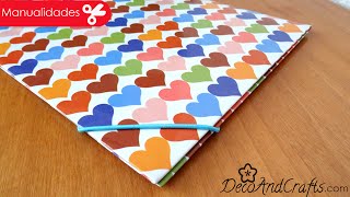 Folder  Carpeta decorada para uso diario  DIY  DecoAndCrafts [upl. by Akimet]