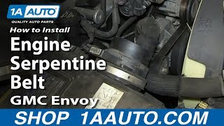 How to Replace Serpentine Belt 0304 GMC Envoy XL [upl. by Ettevahs5]