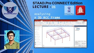 Staad Pro Connect Edition  06 3D RCC Frame [upl. by Evangeline]