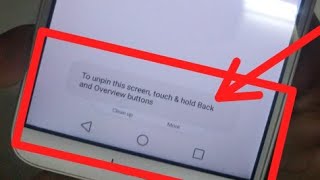 to unpin this screen touch and hold back and overview at the same time [upl. by Glendon]