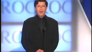 Robbie Robertson inducts Eric Clapton Rock and Roll Hall of Fame inductions 2000 [upl. by Araek]