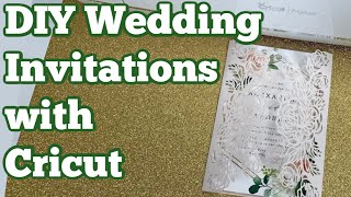 How to Make Wedding Invitations Using Cricut Maker [upl. by Fedora49]