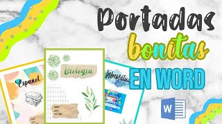 COMO HACER PORTADAS BONITAS EN WORD 1 [upl. by Alix]