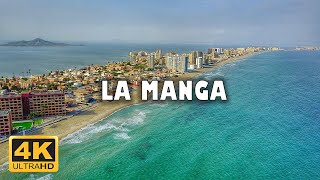 La Manga del Mar Menor Cartagena Spain 🇪🇸  4K Drone Footage [upl. by Cornelle]