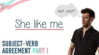 SUBJECTVERB AGREEMENT PART 1  English Lesson [upl. by Marieann]