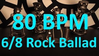 80 BPM  Rock Ballad  68 Drum Track  Metronome  Drum Beat [upl. by Enimasaj]