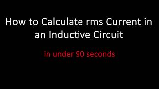 How to Calculate rms current in an Inductive Circuit [upl. by Arah]