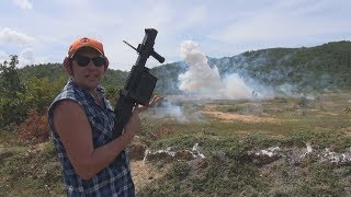 LG 440 40mm Grenade launcher Firing exploding rounds [upl. by Ethelinda652]