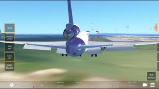 Infinite flight global MD11 FedEx Express flight 80 crash landing in Tokyo Japan Part 2 [upl. by Anialahs67]