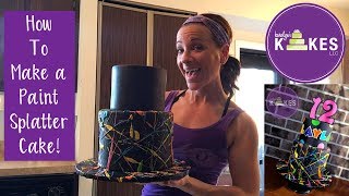 How To Make a Paint Splatter Cake  Karolyns Kakes [upl. by Mahgem]