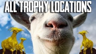 Goat Simulator ALL TROPHY LOCATIONS GUIDE [upl. by Sloane]