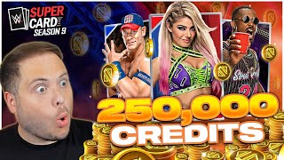 INSANE 250K CREDITS SEASON 9 PACK OPENING  WWE SuperCard [upl. by Dehnel]