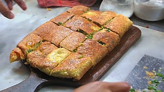 Indonesian Street Food  Minced Beef and Egg Martabak [upl. by Cimah]