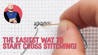 How To Start Cross Stitch Without A Knot  Mr X Stitch [upl. by Klimesh]