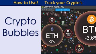 Crypto Bubbles  How to Use Track your Cryptos CryptoBubblesNet [upl. by Grevera]