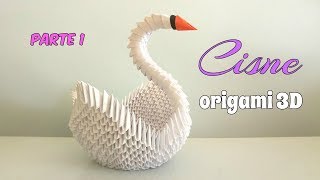 CISNE ORIGAMI 3DPRIMERA PARTEpaso a paso [upl. by Burny209]