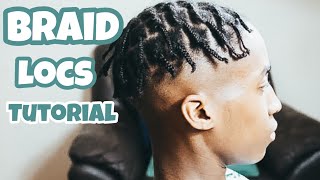 STARTING LOCS WITH BRAIDS  BRAID LOCS  STARTER LOC TUTORIAL [upl. by Cleo]