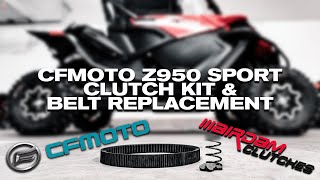 CFMoto ZForce 950 Sport Clutch Kit Install Belt Replacement and Review  Festival Update [upl. by Giffer]