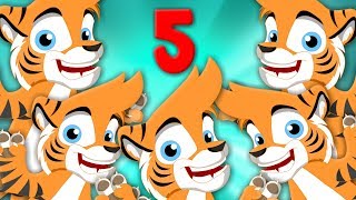 Five Big Tigers  Nursery Rhymes  Children Songs  Kids Rhyme [upl. by Lawan]